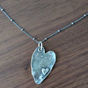 Silver Heart Necklace New